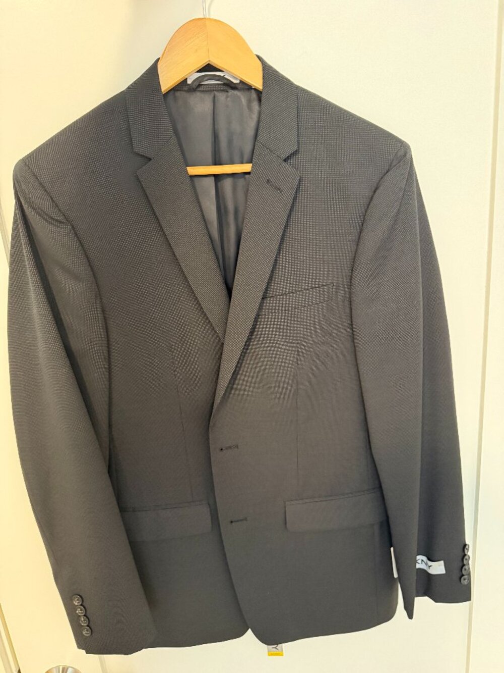 NWT DKNY Men's 100% Wool Blazer Sport Coat Black 40R $425 Retail